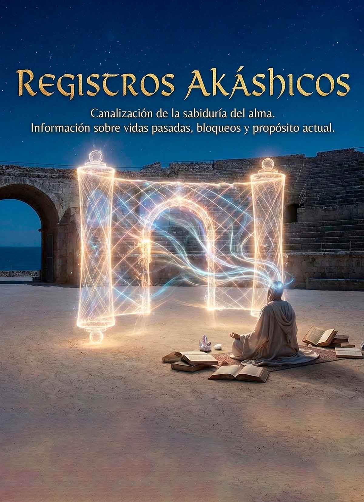 Registros Akáshicos Canalización de la sabiduría del alma. Información sobre vidas pasadas, bloqueos y propósito actual
